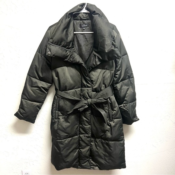 Lulu’s Army Green Puffer Trench Coat Size XS - Picture 1 of 13